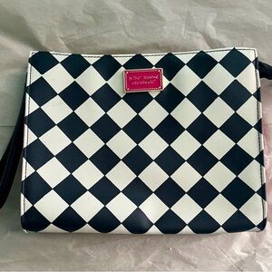 Betsey Johnson wristlet checkers purse.